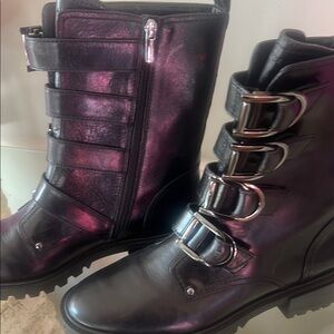 Vince Camuto Black and Combat Boots
